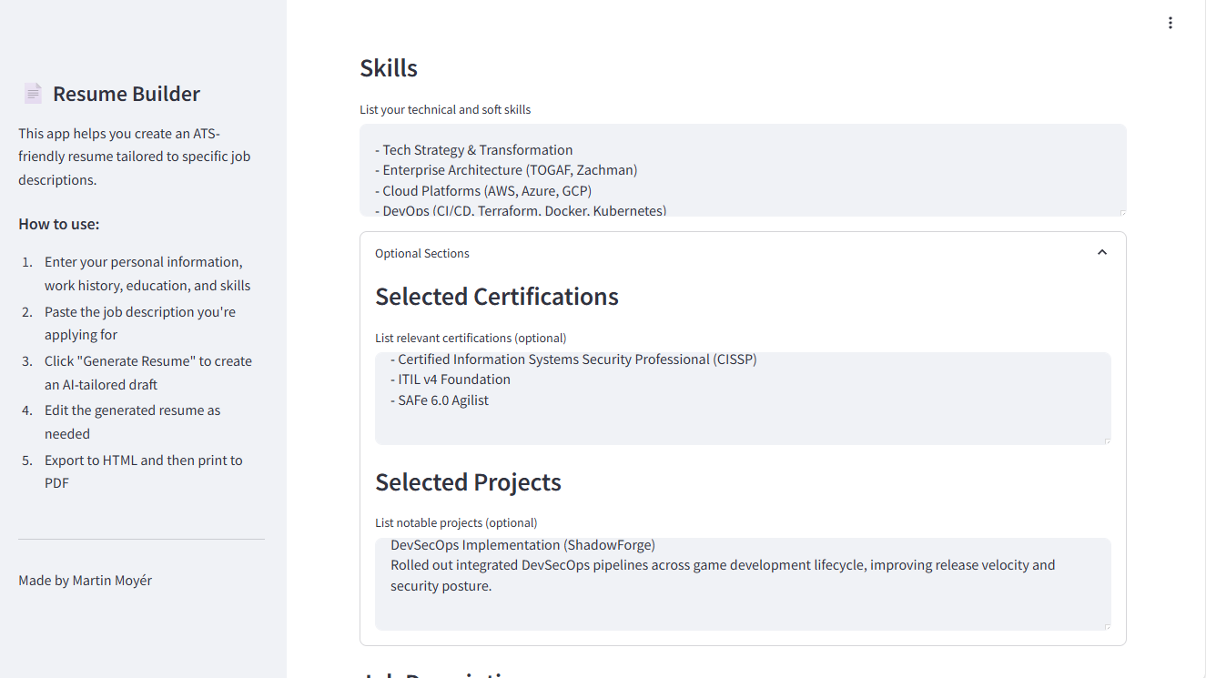 Resume Builder - 